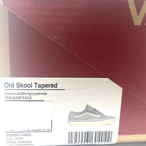 💖MEGA SALE💖VANS Old Skool Canvas Retrocali Gray Tapered Women's 9 VN0A54F44U4 - Picture 10 of 11